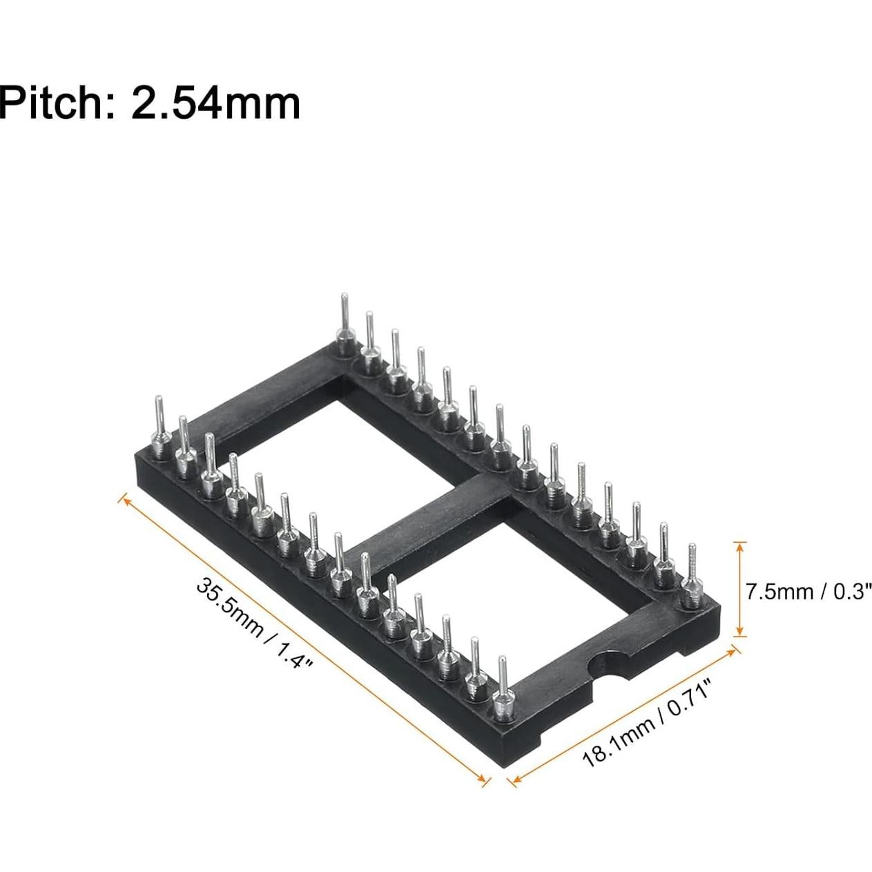 Zócalo DIP IC 28 Pines Doble Fila MECCANIXITY 12 Pcs