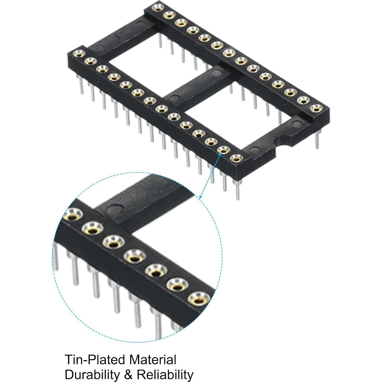 Zócalo DIP IC 28 Pines Doble Fila MECCANIXITY 12 Pcs