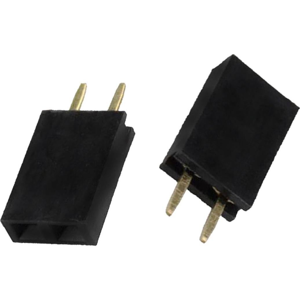 Conector hembra de pines 1x2 de 2.54mm XIAOYAOREN - Paquete 100