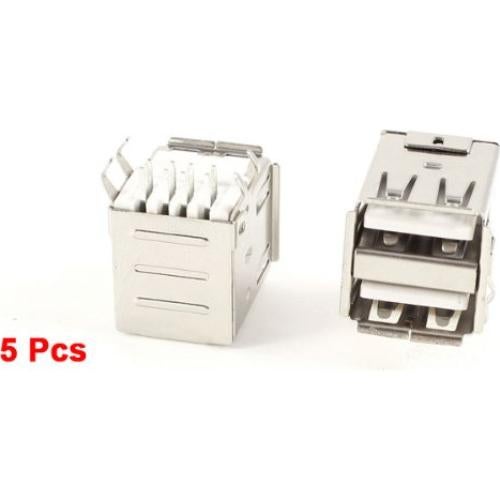 Conector Jack USB 2.0 Femenino uxcell 5 Piezas 18x13mm