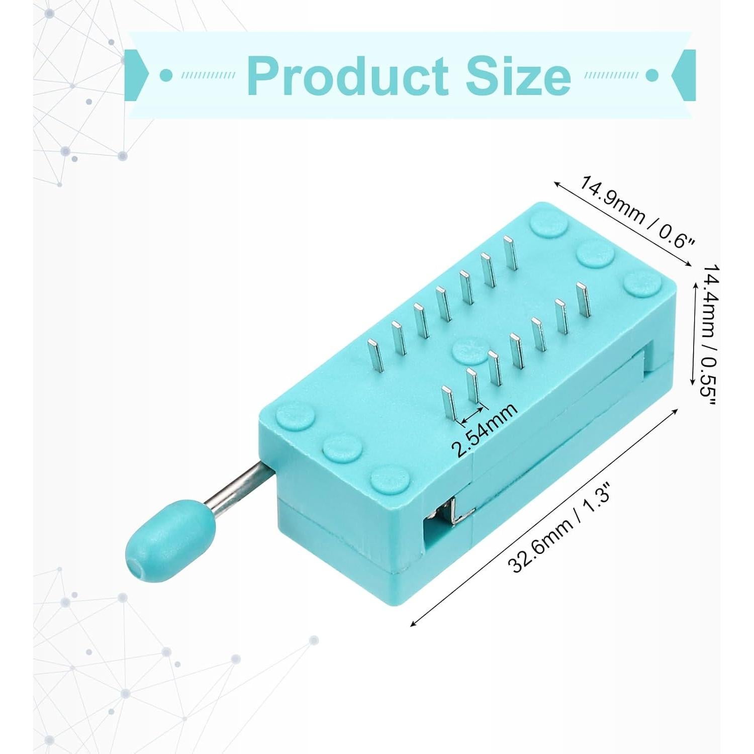 Zócalo de Prueba ZIF IC Universal MECCANIXITY 6 Pcs 2.54mm