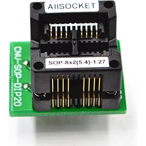 Adaptador de Programación ALLSOCKET SOP8x2 a DIP8 1.27mm