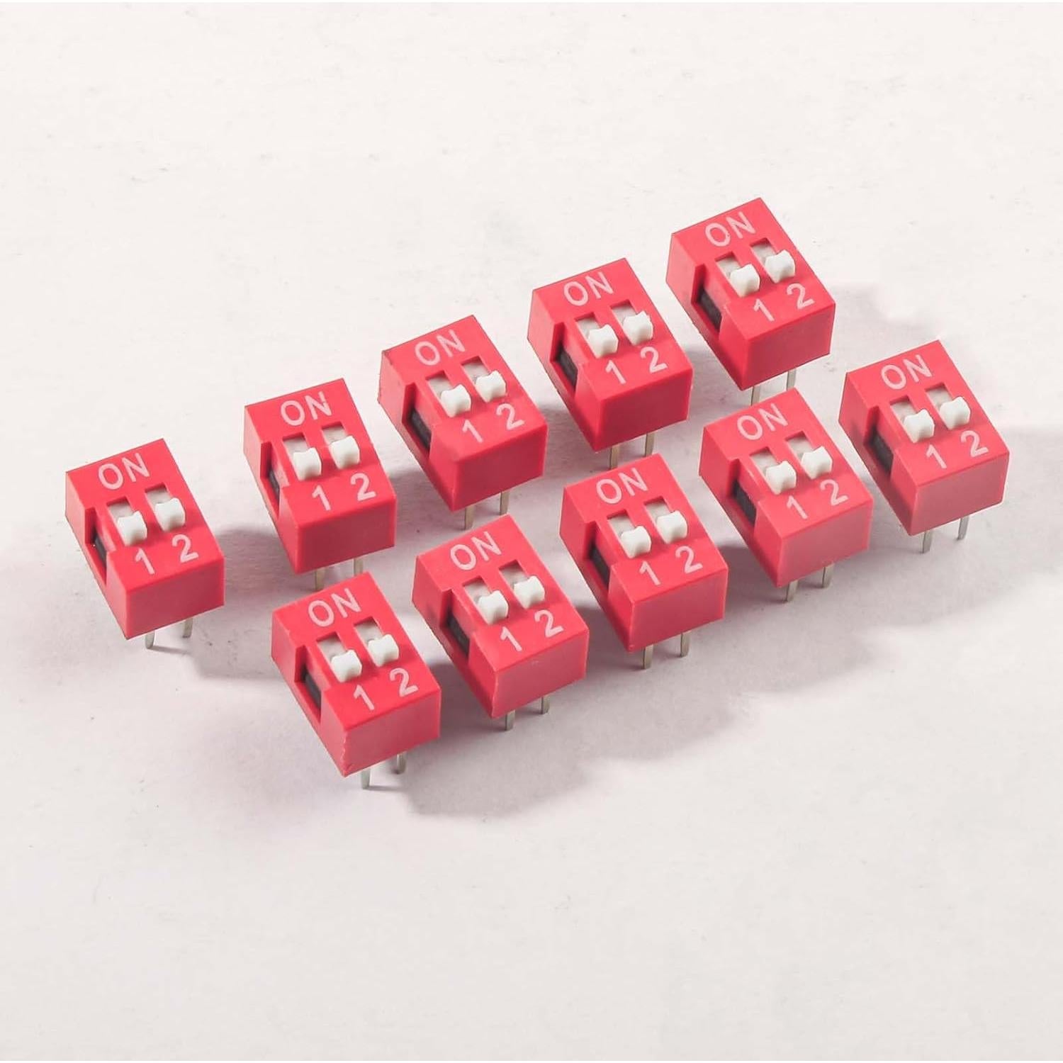 20 Interruptores Dip Deslizantes 2 Pines Juasky 2.54mm PCB