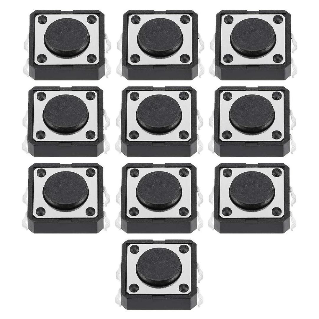 Interruptor Táctil Momentáneo uxcell 12x12mm 10PCS