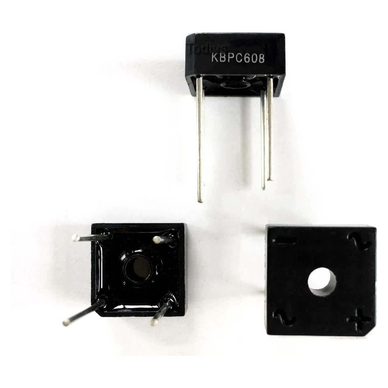 10 Pcs Rectificadores de Puente de Silicio KBPC608 800V 6A DIP-4
