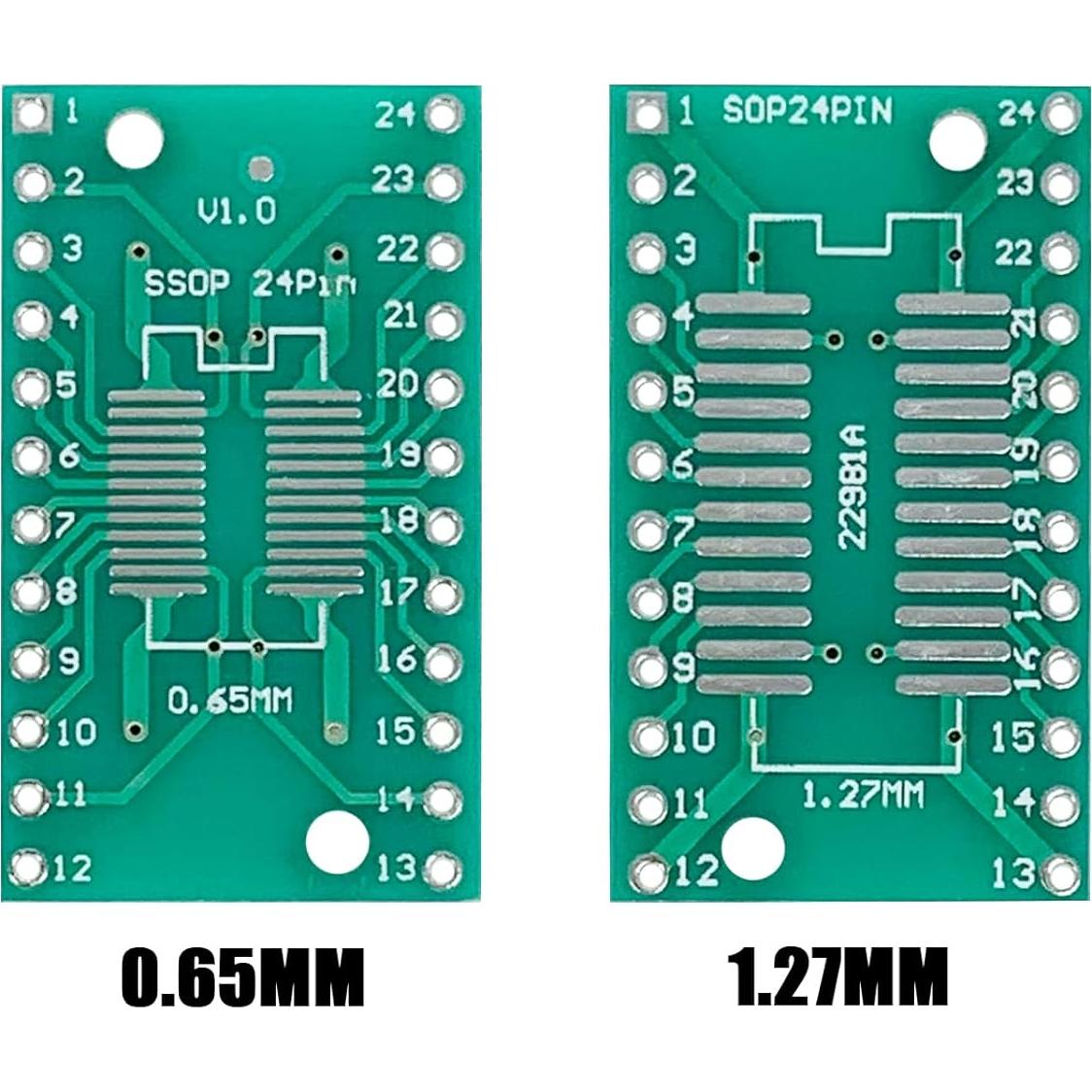 10 Piezas Adaptador Placa SOP24 a DIP Cermant 17.89x30.43mm