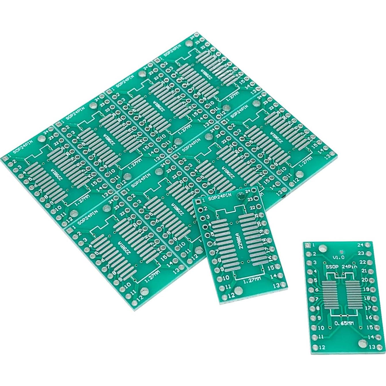 10 Piezas Adaptador Placa SOP24 a DIP Cermant 17.89x30.43mm