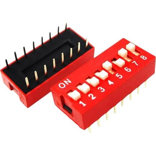 100 Piezas Switch DIP 8P 2.54mm NEISEMOVI Componentes Electrónicos