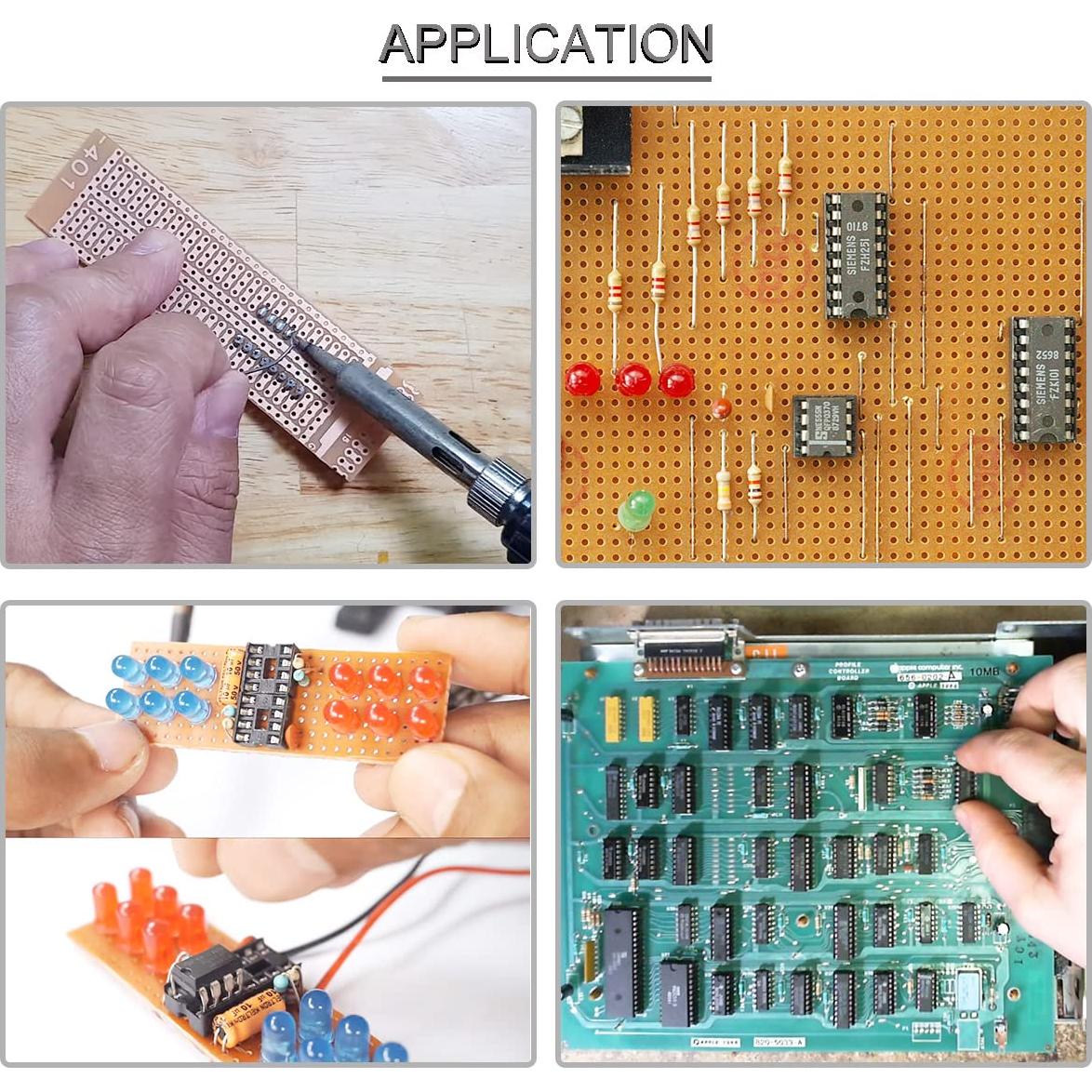 100 Zócalos IC DIP-8 DKARDU 2.54mm con Bolígrafo de Estaño