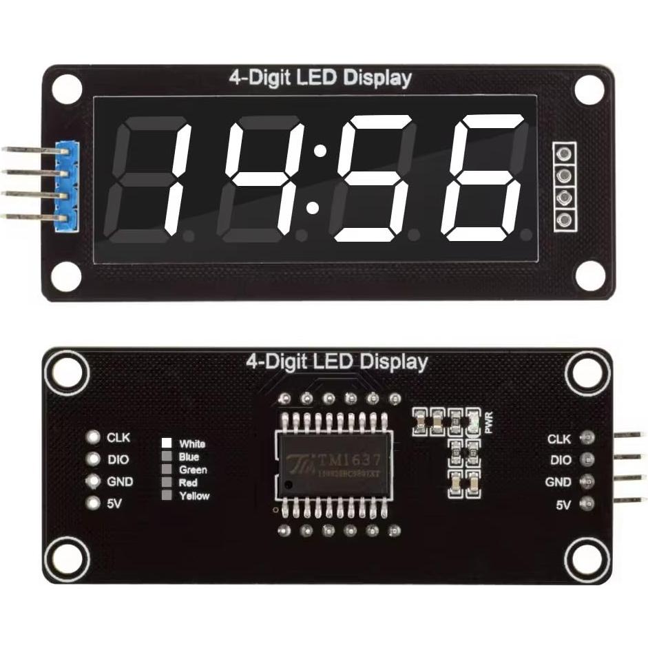 Módulo Pantalla LED 4 Dígitos 0.56" Blanco HiEmbedLogic - 4 pcs