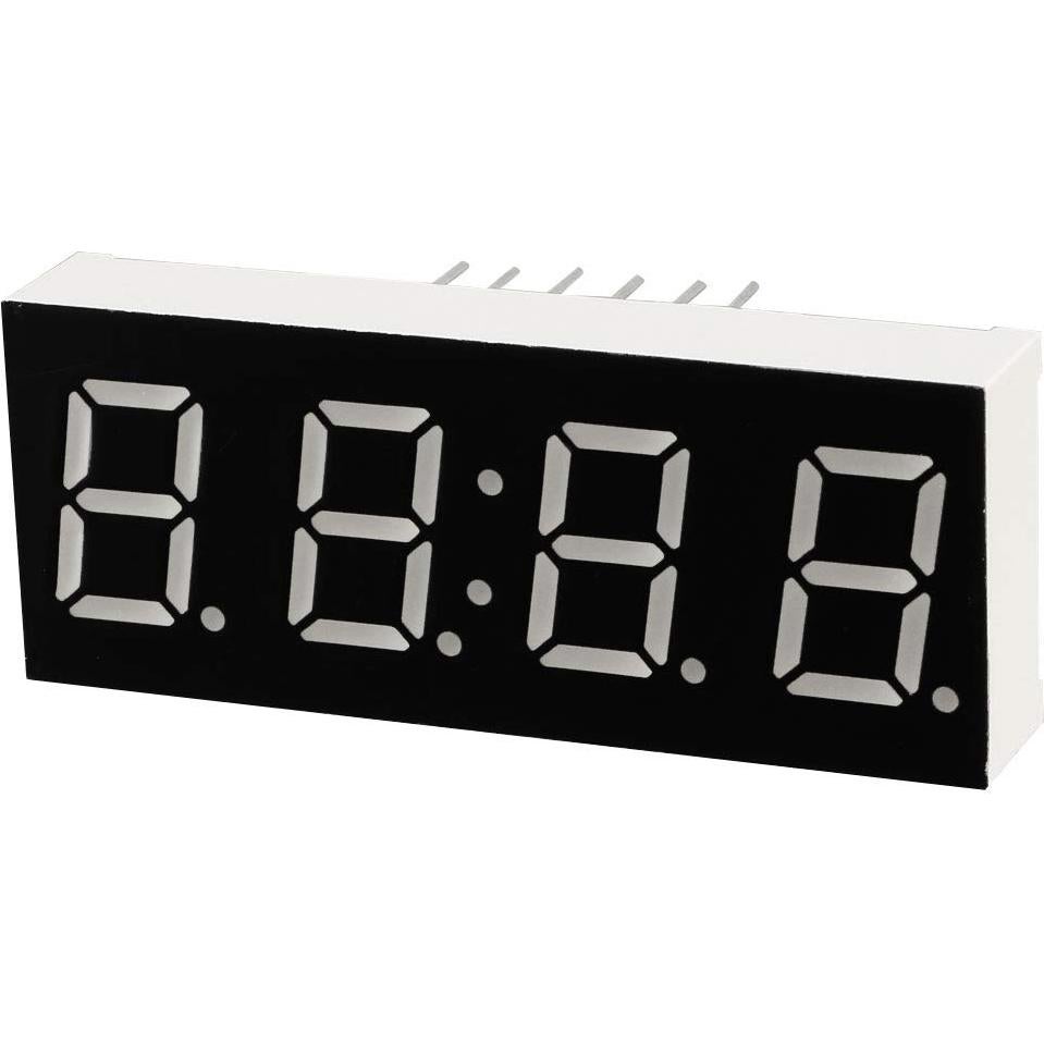 Tubo LED 7 Segmentos uxcell 4 Dígitos Rojo 10 Pcs 40x16x7mm