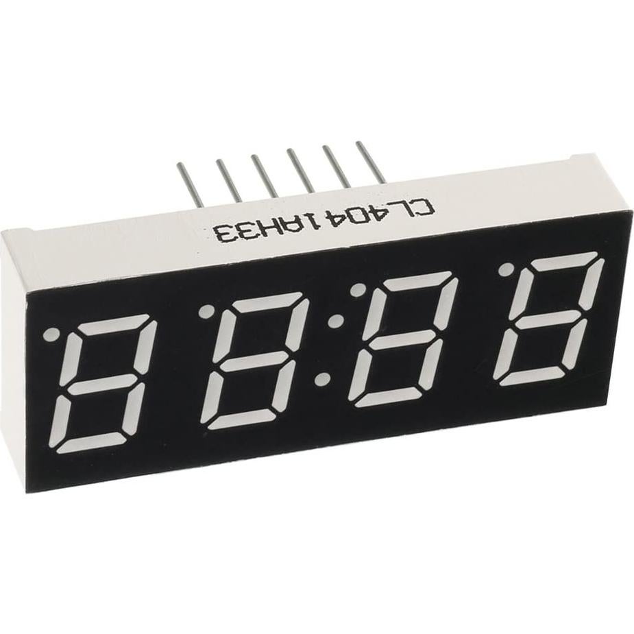 Tubo LED 7 Segmentos uxcell 4 Dígitos Rojo 10 Pcs 40x16x7mm