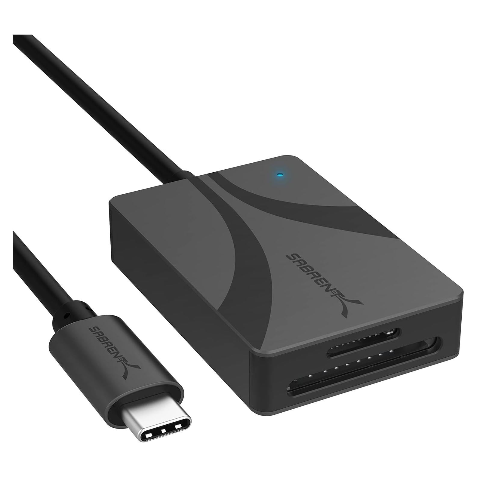 Lector de Tarjetas USB Tipo-C Sabrent CR-CSDM UHS-II SD/microSD