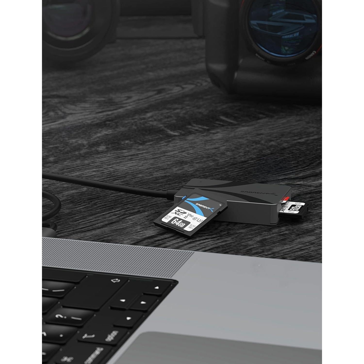 Lector de Tarjetas USB Tipo-C Sabrent CR-CSDM UHS-II SD/microSD