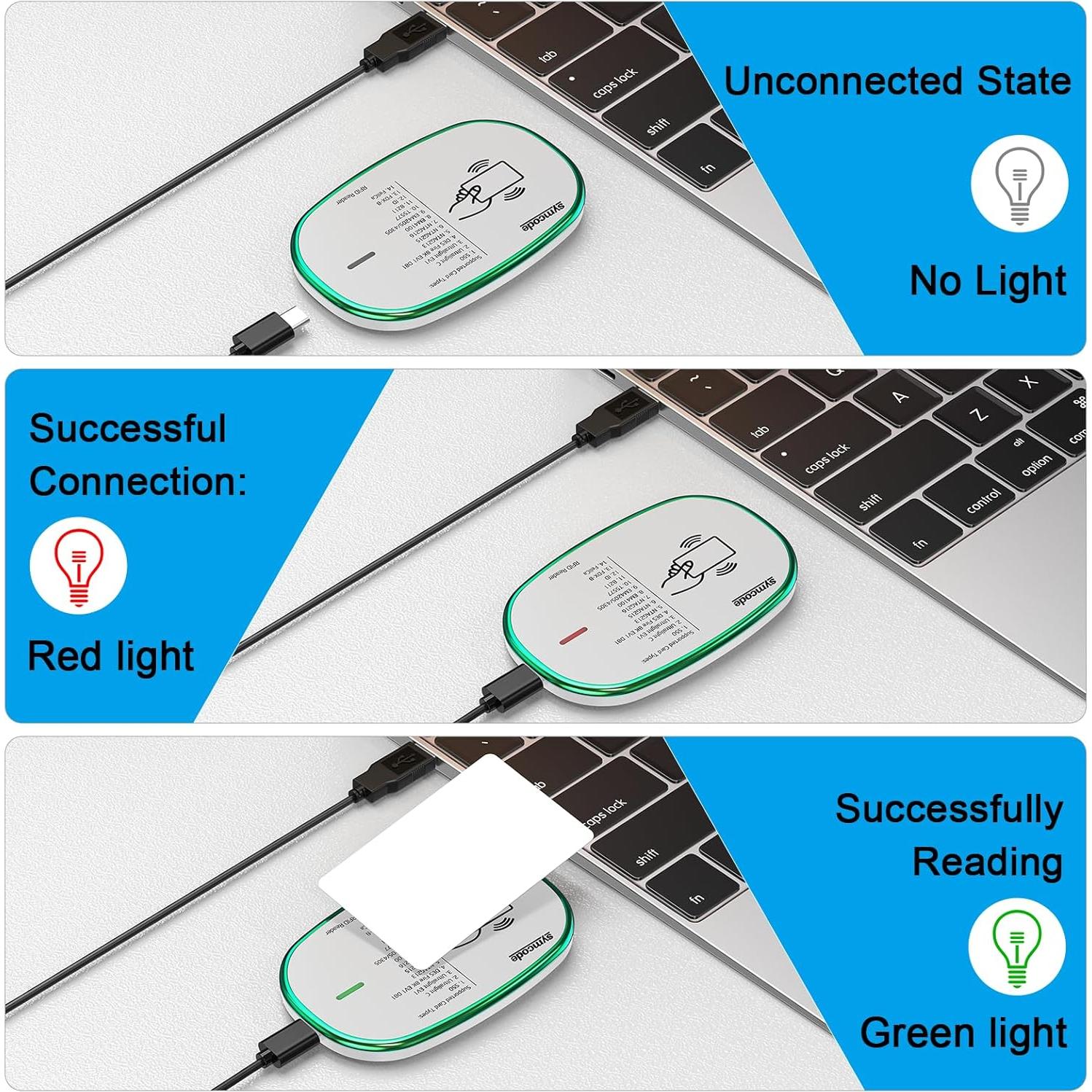 Lector y Escritor RFID Symcode MJ-Q71-W 125KHz/13.56MHz USB