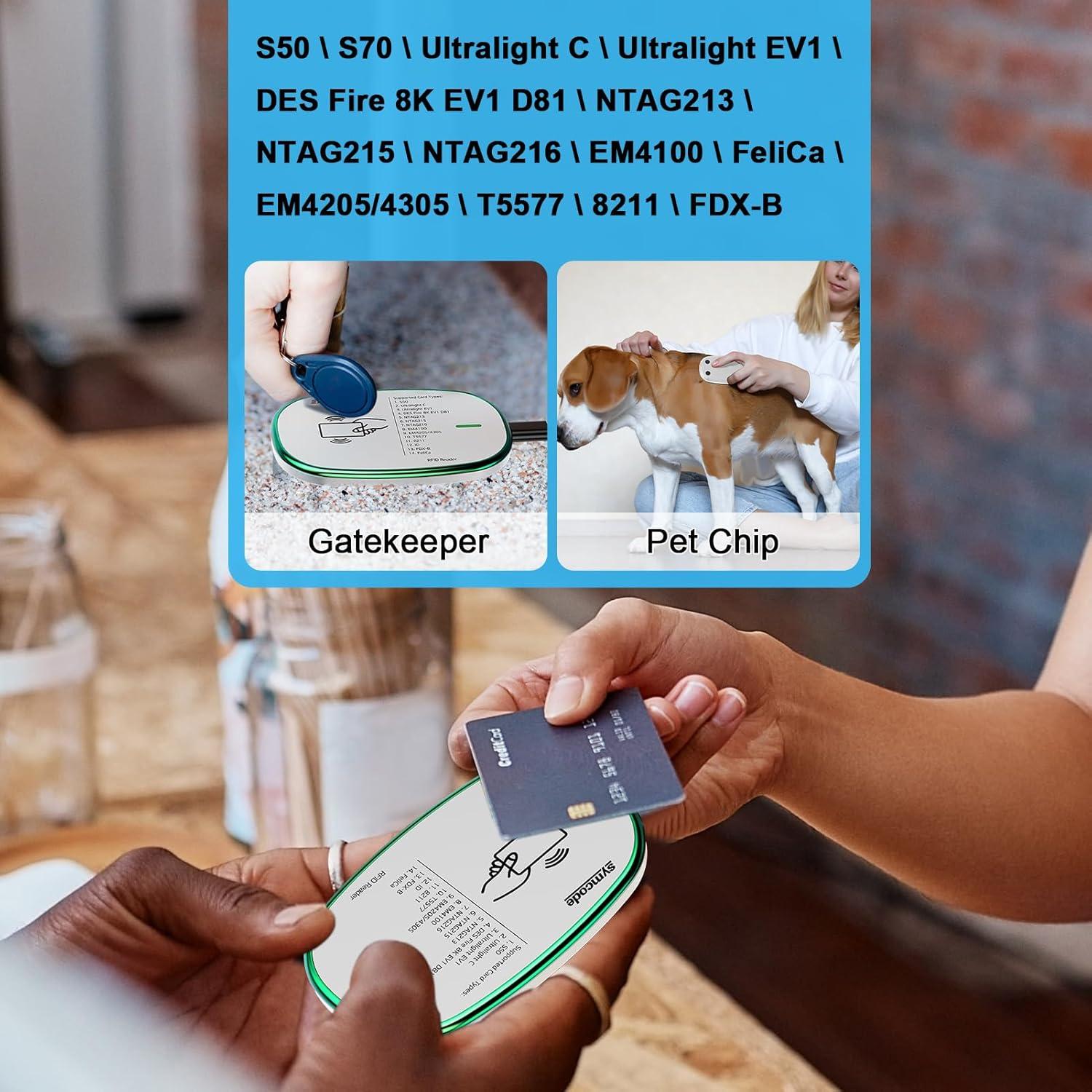 Lector y Escritor RFID Symcode MJ-Q71-W 125KHz/13.56MHz USB