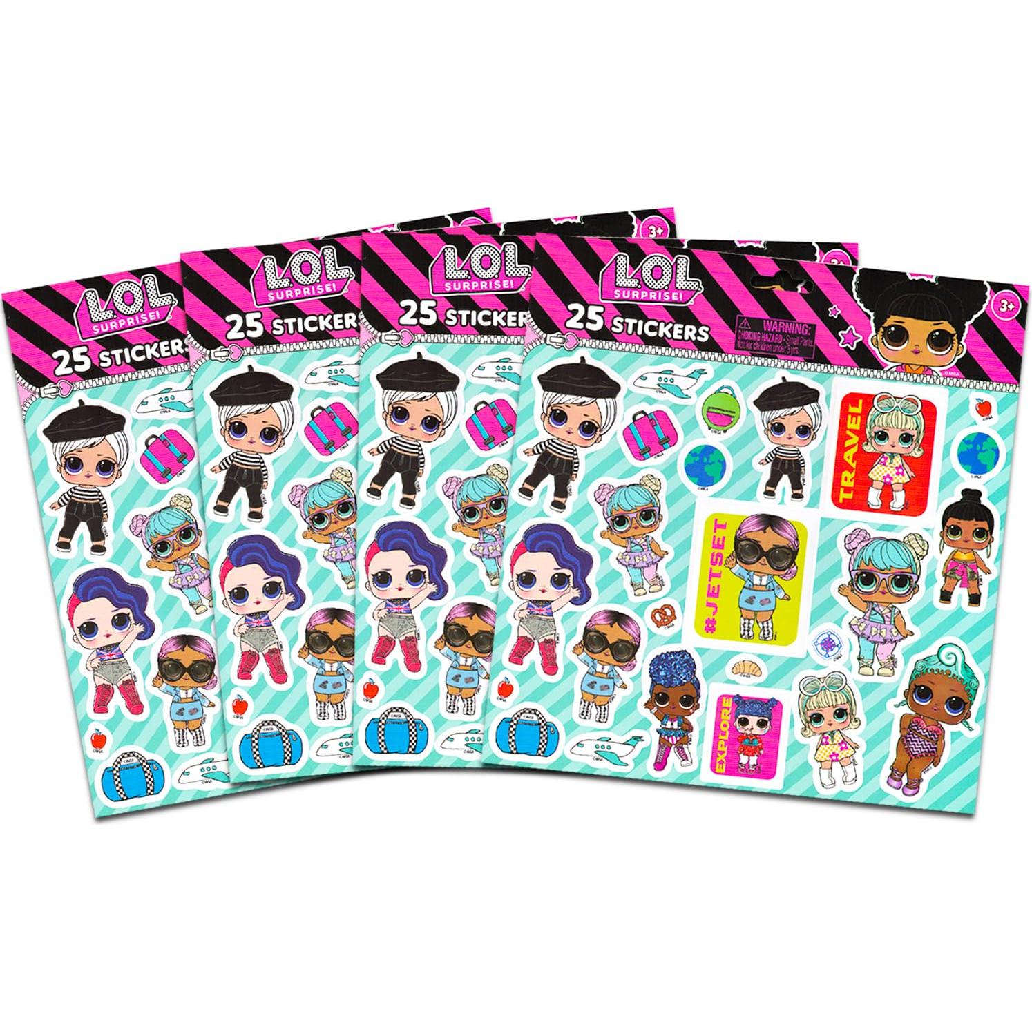 Conjunto de Stickers y Tatuajes LOL Surprise - 100 Stickers y 100 Tatuajes