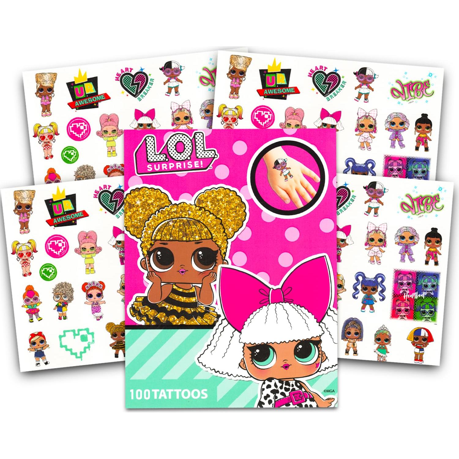 Conjunto de Stickers y Tatuajes LOL Surprise - 100 Stickers y 100 Tatuajes
