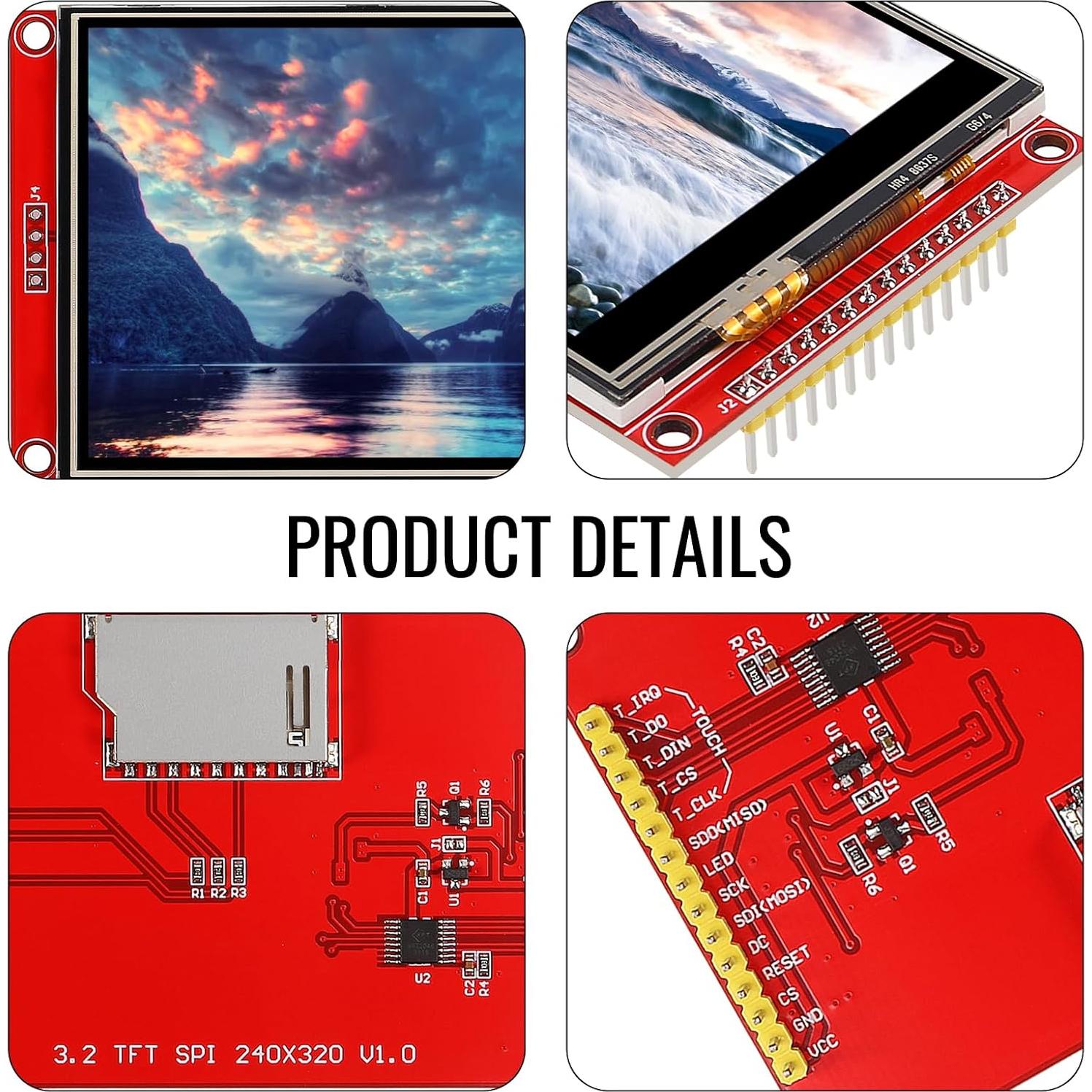 Pantalla Táctil 3.2" ILI9341 TFT LCD 240x320 con Lápiz