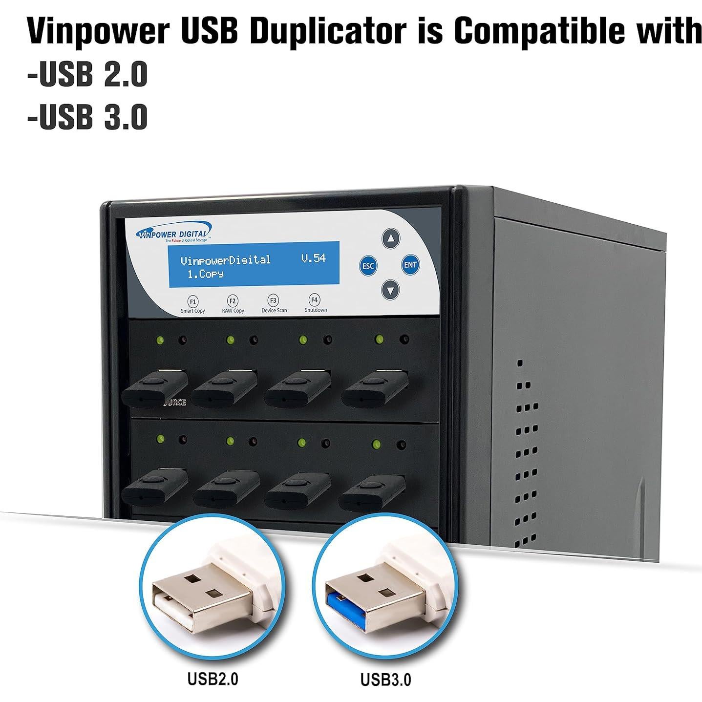 Duplicador USB Vinpower ECON-23T 1 a 23 Pen Drive 6.35kg