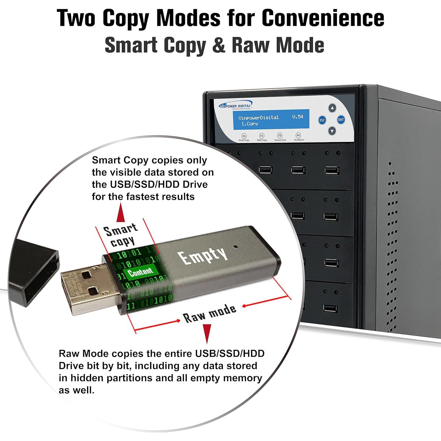 Duplicador USB Vinpower ECON-23T 1 a 23 Pen Drive 6.35kg