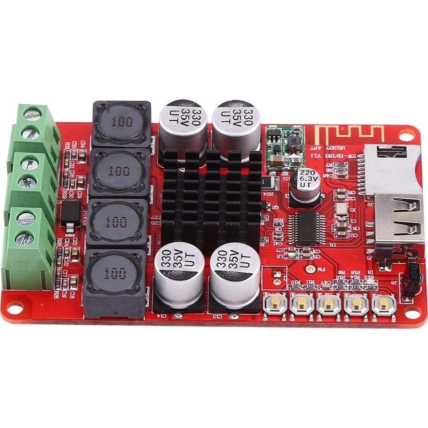 Amplificador de Audio Digital TPA3116 50W+50W Bluetooth con Control Remoto