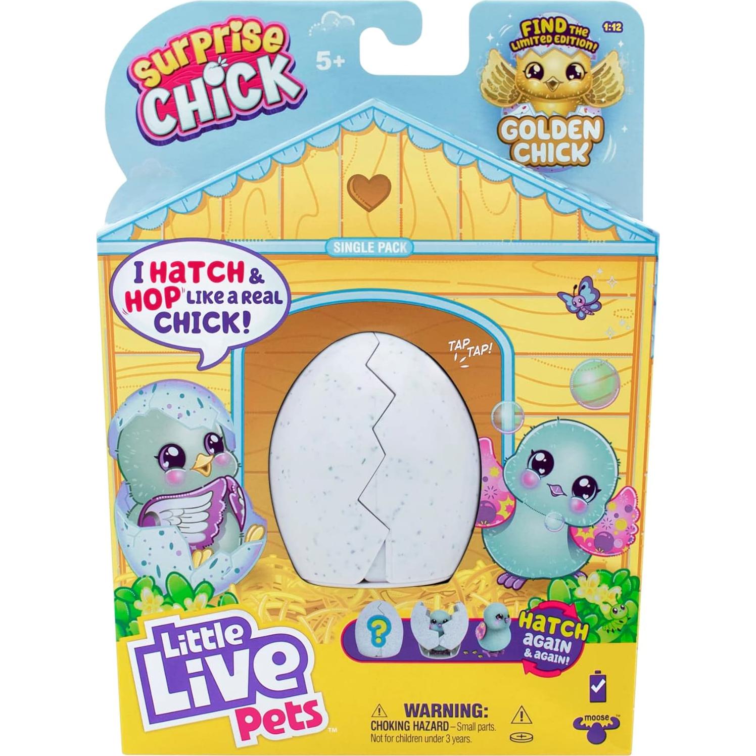 Pollito Sorpresa Little Live Pets Huevo Azul Interactivo
