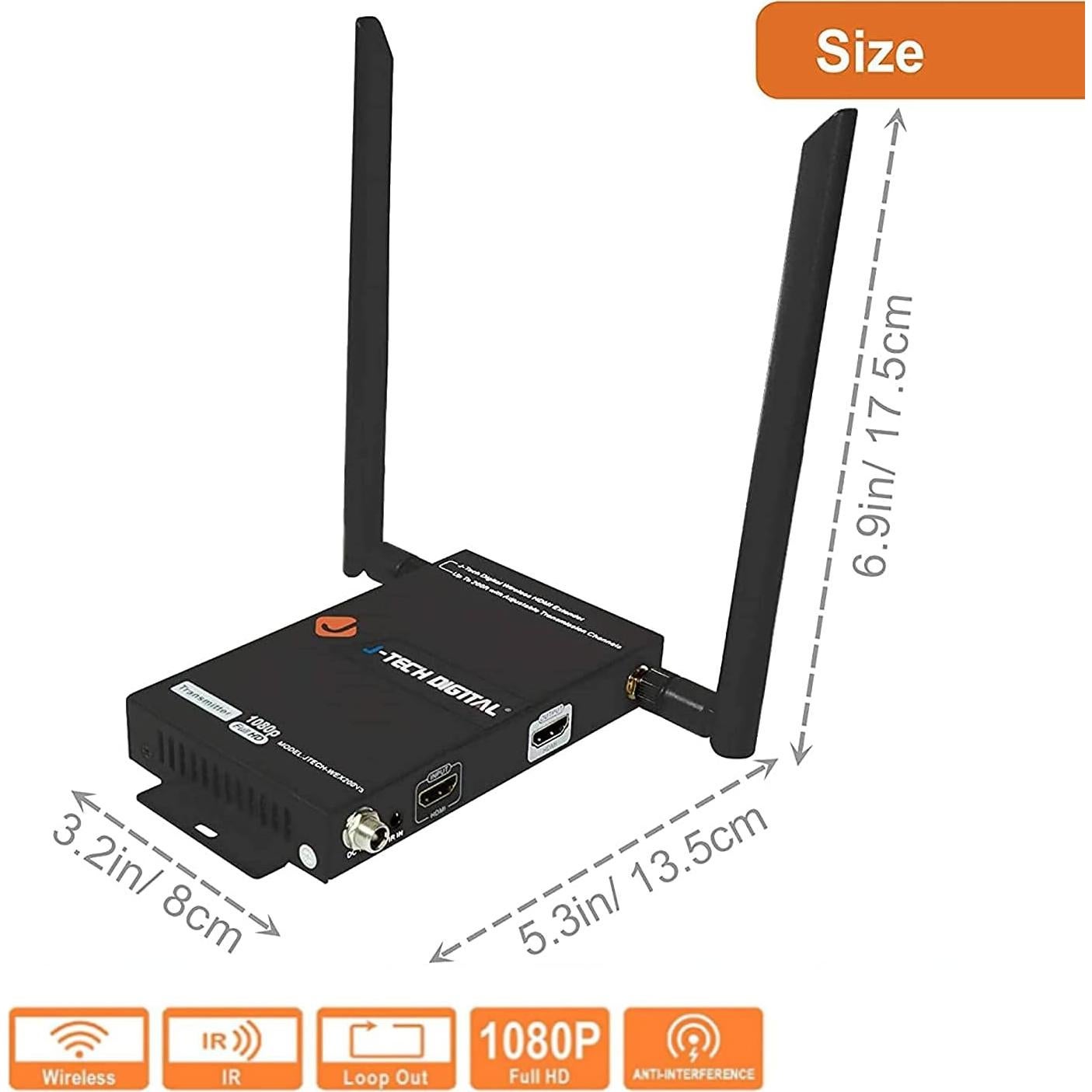 Extensor HDMI Inalámbrico J-Tech Digital JTECH-WEX200V3 1080P