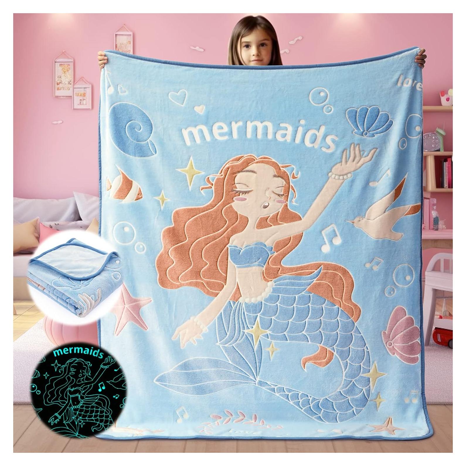 Manta de Sirena Goodhipi que Brilla en la Oscuridad 127x152 cm