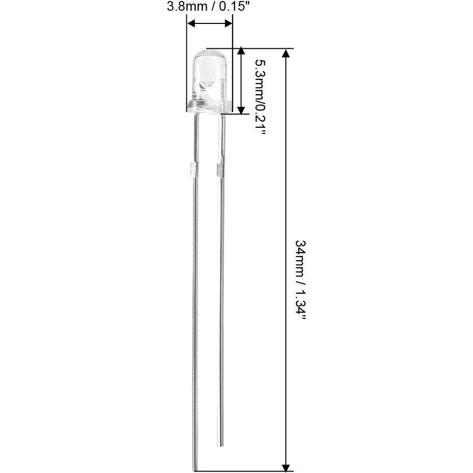 Diodo Emisor Infrarrojo LED uxcell 940nm 40pcs DC 1.2V