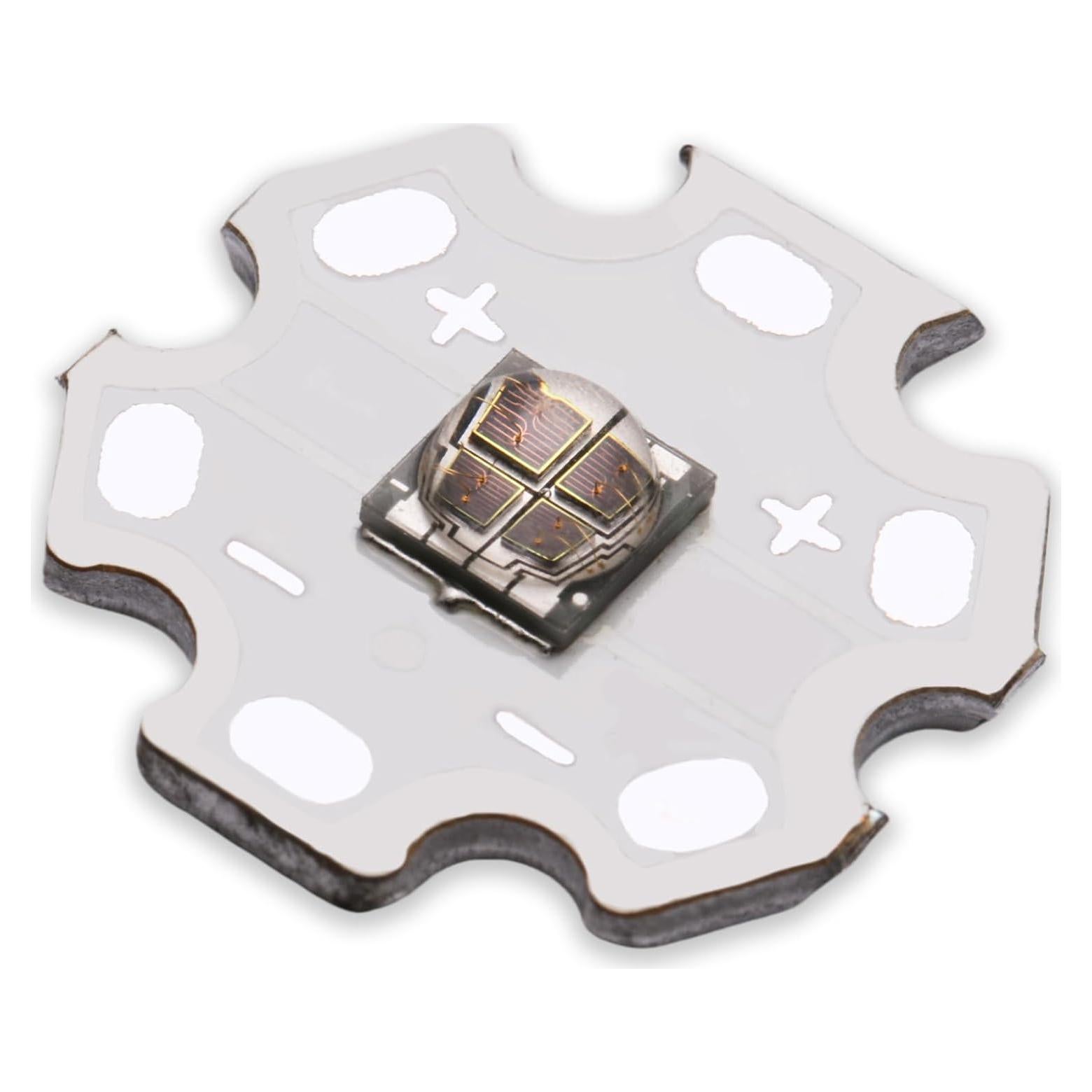 5 Pcs Chip LED IR 5050 SMD 12W 940-945nm con Base PCB 20mm