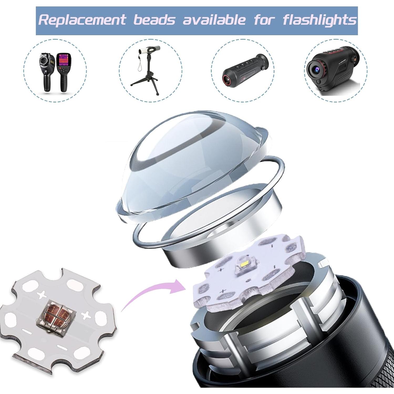 5 Pcs Chip LED IR 5050 SMD 12W 940-945nm con Base PCB 20mm