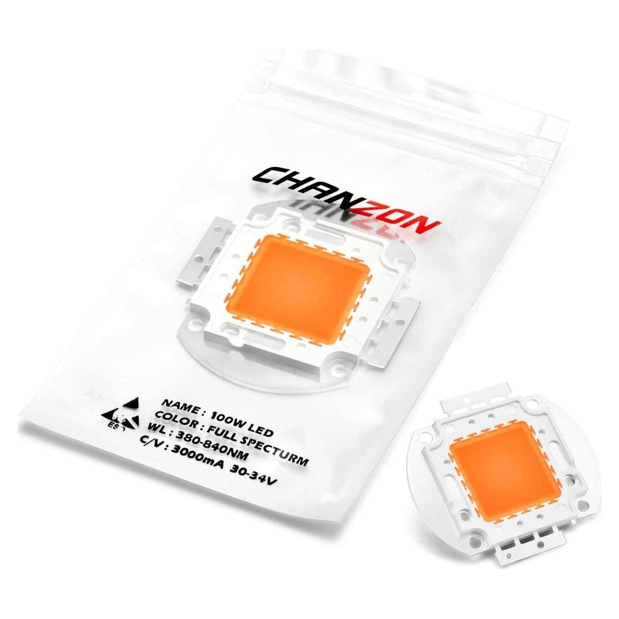 Chip LED de Alta Potencia 100W Chanzon Espectro Completo