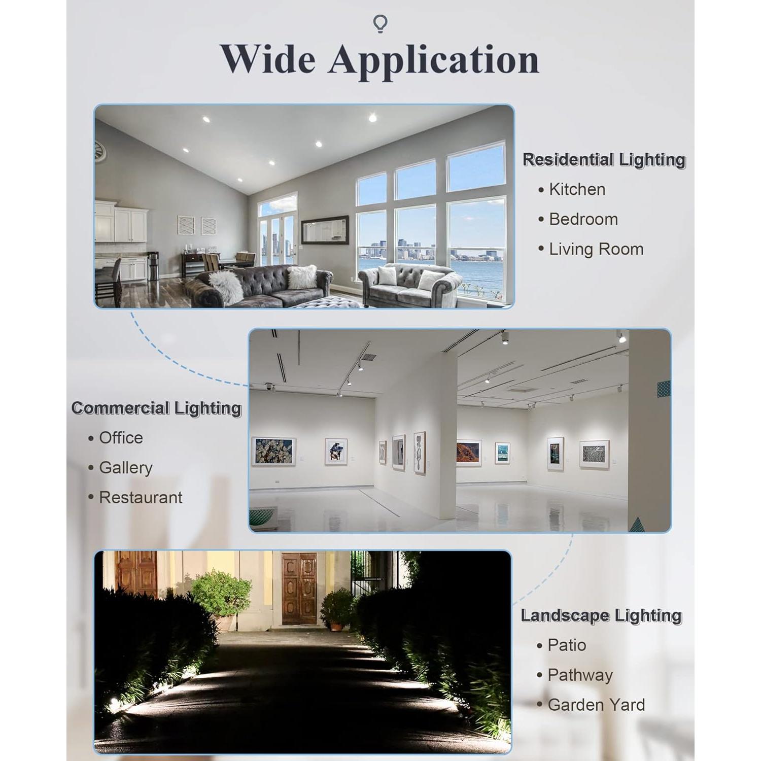 Bombillas LED DiCUNO MR16 5W 6000K GU5.3 10 Paquetes