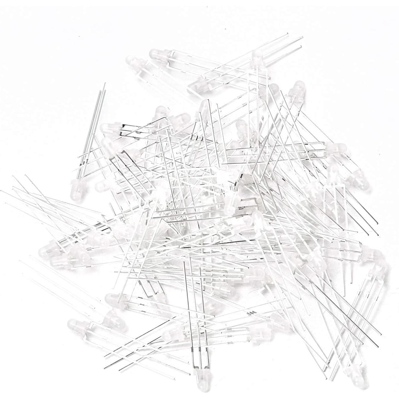 Diodos LED Bicolor 3mm CHANZON 100 Piezas Rojo Verde-Amarillo