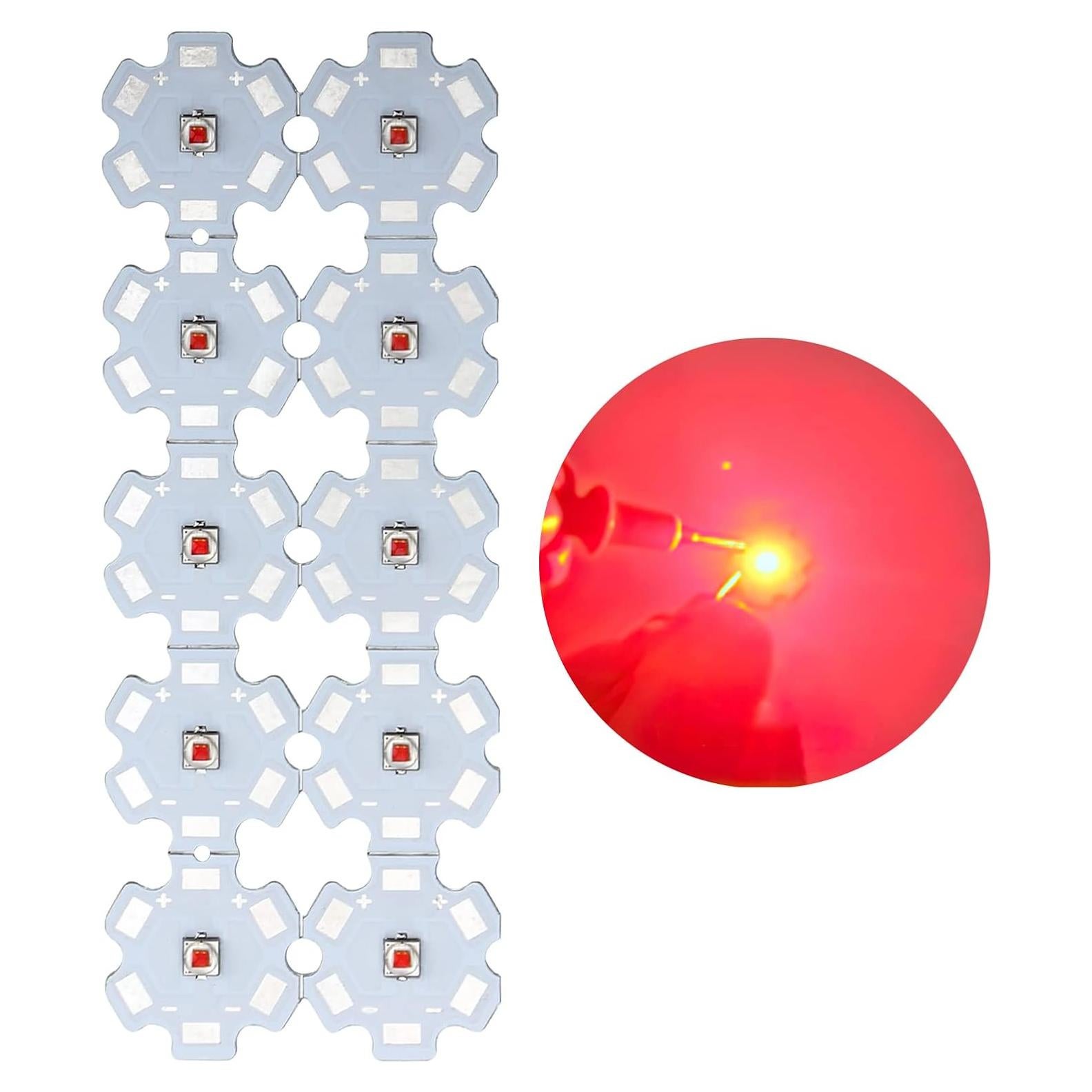 Bombilla LED 3W Rojo FlySky Módulo de Alta Potencia (Paquete de 10)