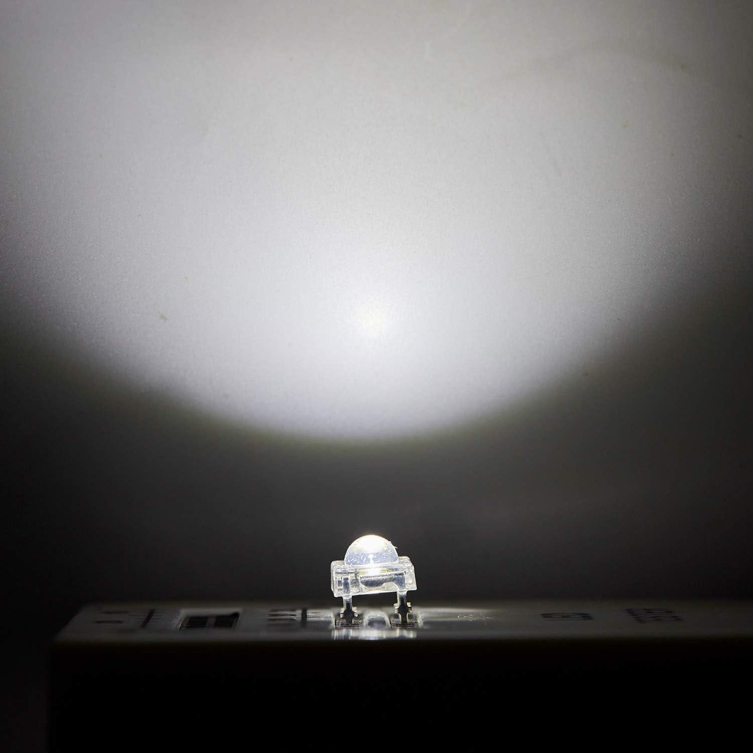 100 LEDs Diodo Emisor Blanco 5mm CHANZON Lente Redonda