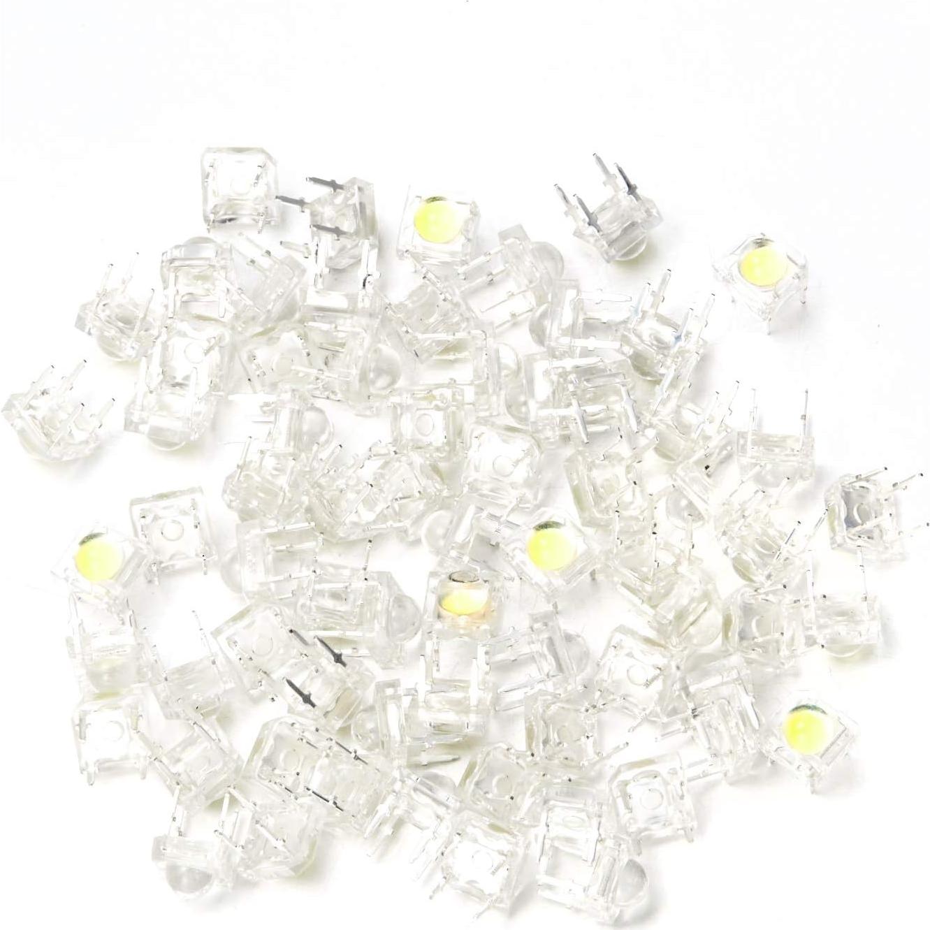100 LEDs Diodo Emisor Blanco 5mm CHANZON Lente Redonda