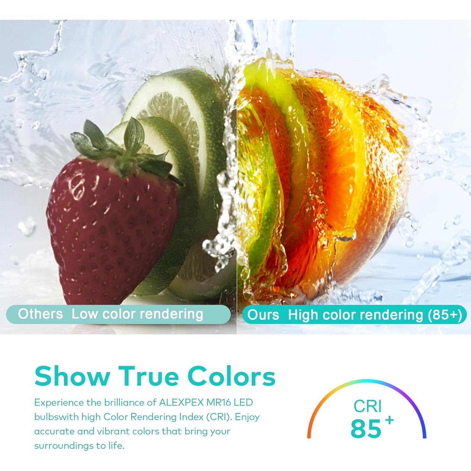 Bombillas LED MR16 Alexpex 5000K Luz Diurna Paquete 10 Unidades