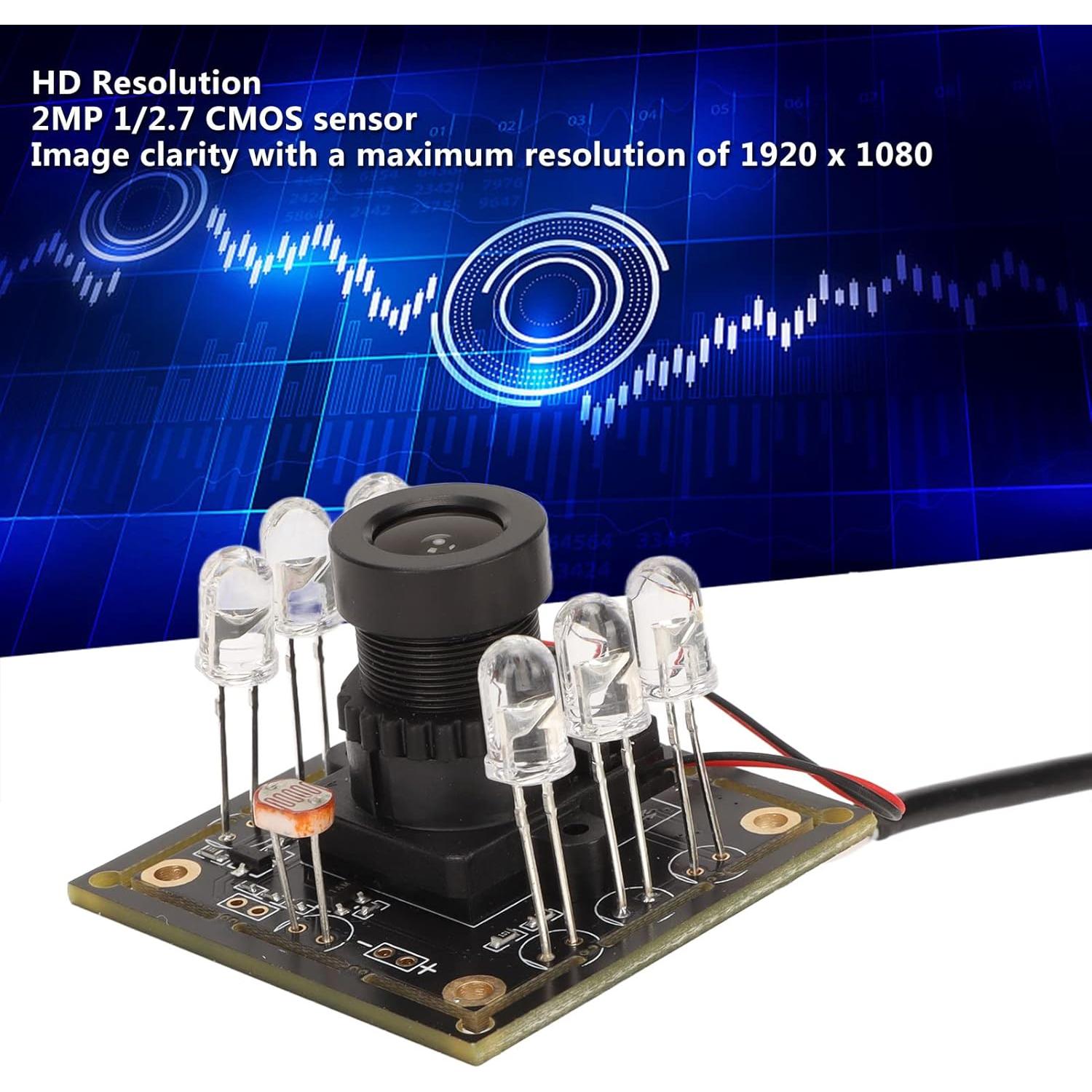 Módulo de Cámara USB 2MP Yoidesu con Filtro IR y LEDs