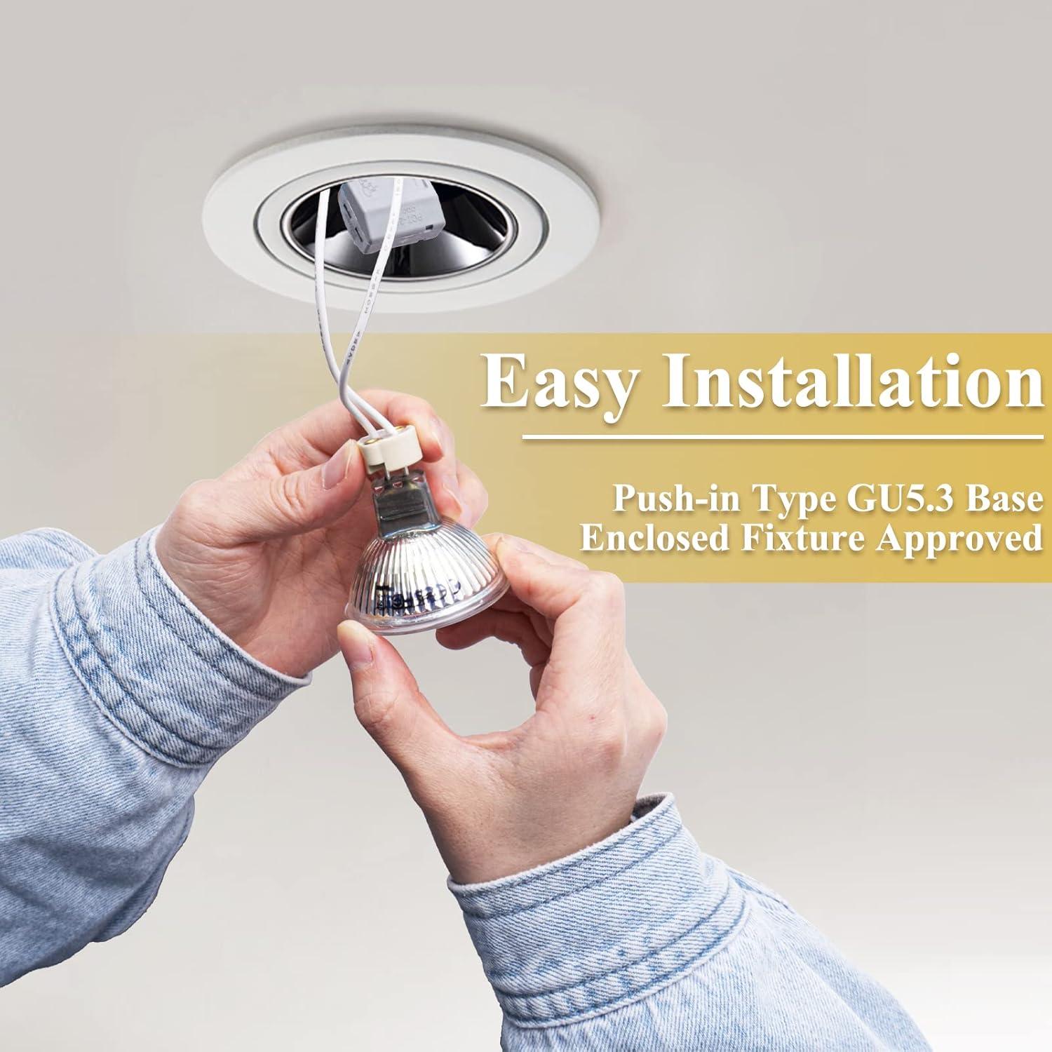 Bombilla LED DiCUNO MR16 regulable 6W 6000K GU5.3 Paquete de 10