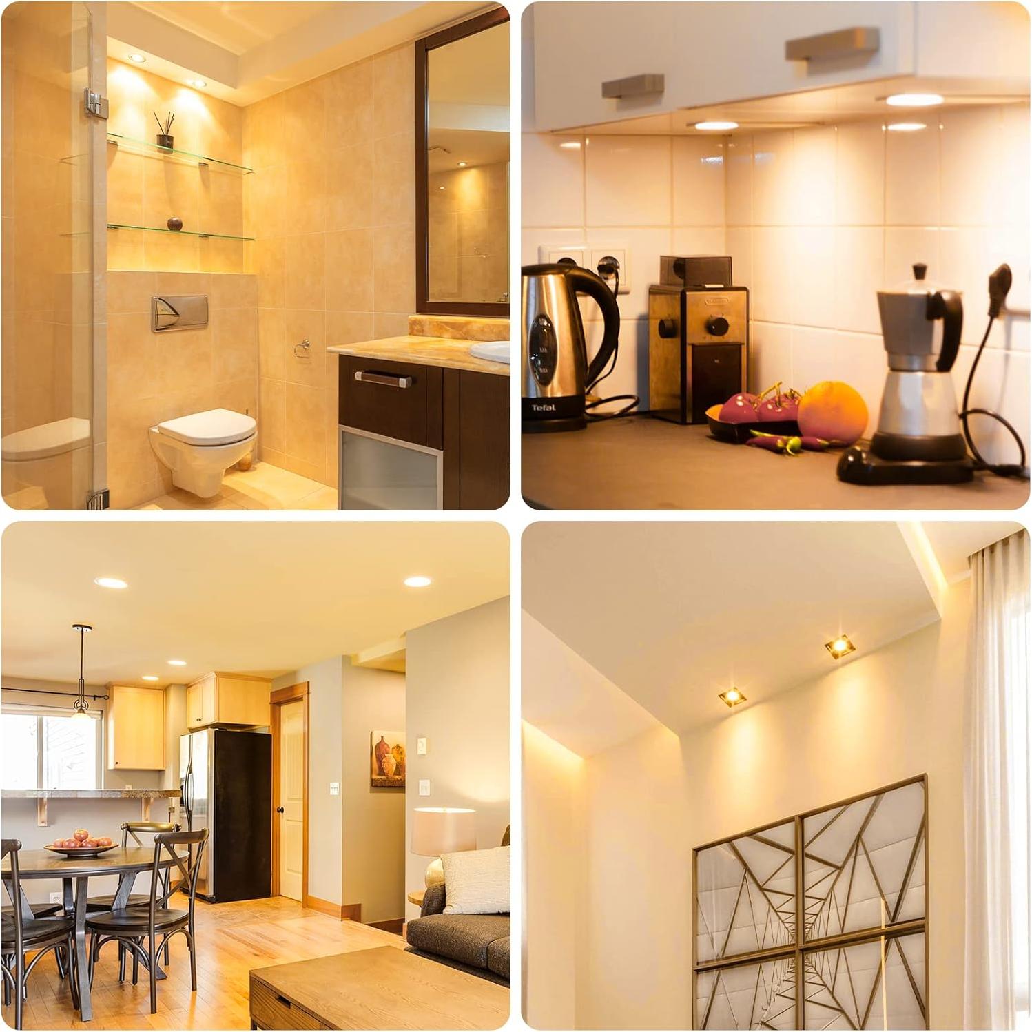 DiCUNO Bombillas LED MR16 6W 750LM GU5.3 2700K 10 Paquetes