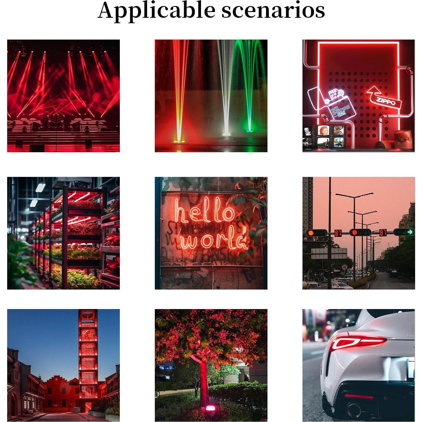 5 Pcs LED Rojo 5050 SMD 12W con Placa Aluminio 20mm