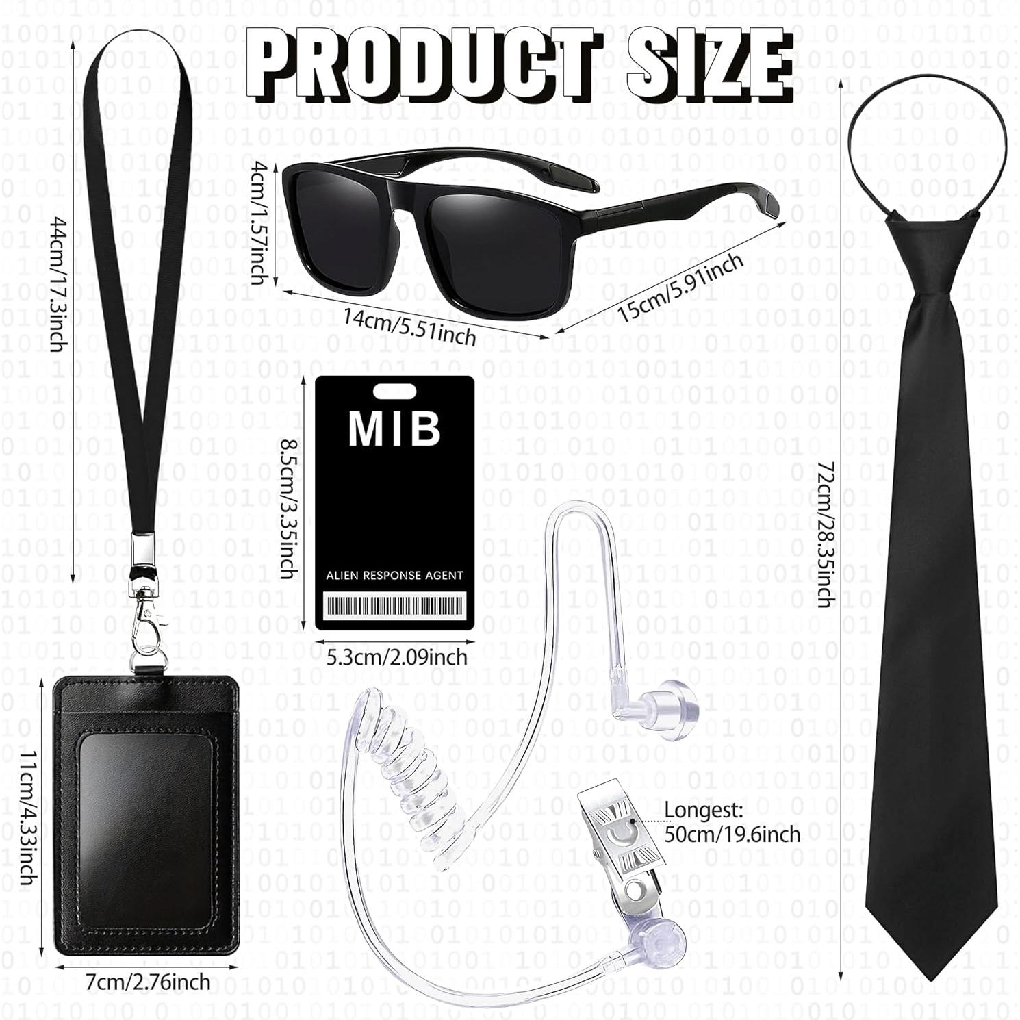 Conjunto de Disfraz de Agente Secreto 6PCS - Accesorios MIB