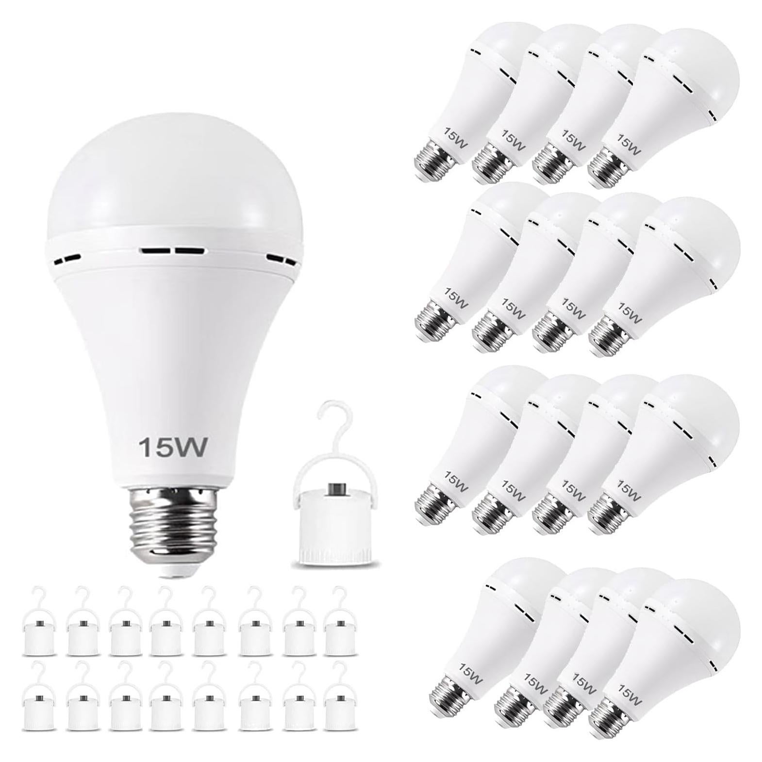 Paquete de 16 Bombillas LED de Emergencia LingWarm 15W E26
