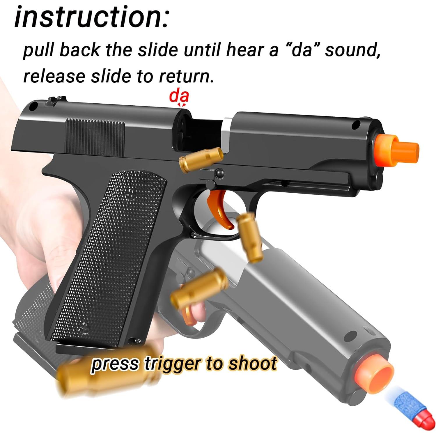 Pistola de Juguete Realista Ukola con Balas de Espuma EVA