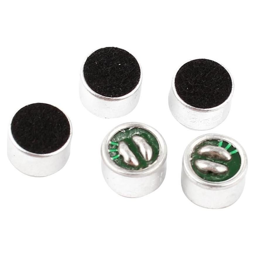 Micrófono de Condensador Electret Mini uxcell 9.7mm - 5 Pcs