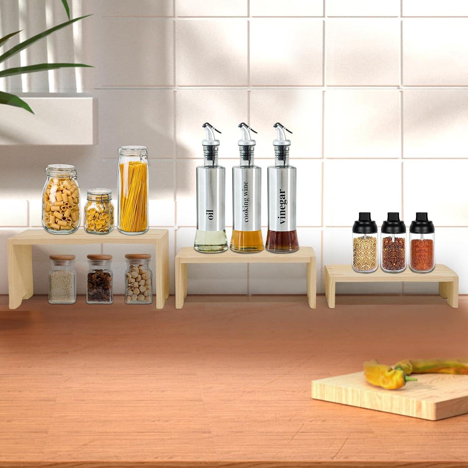 Juego de Soportes de Exhibición de Madera 6 Piezas - Varbonia