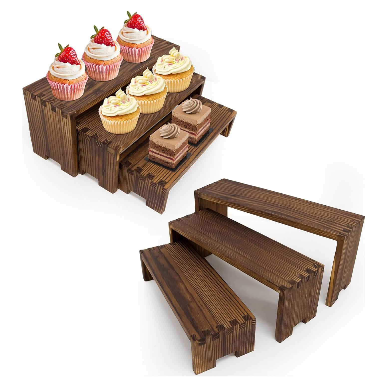 Juego de Soportes de Exhibición de Madera 6 Piezas - Varbonia