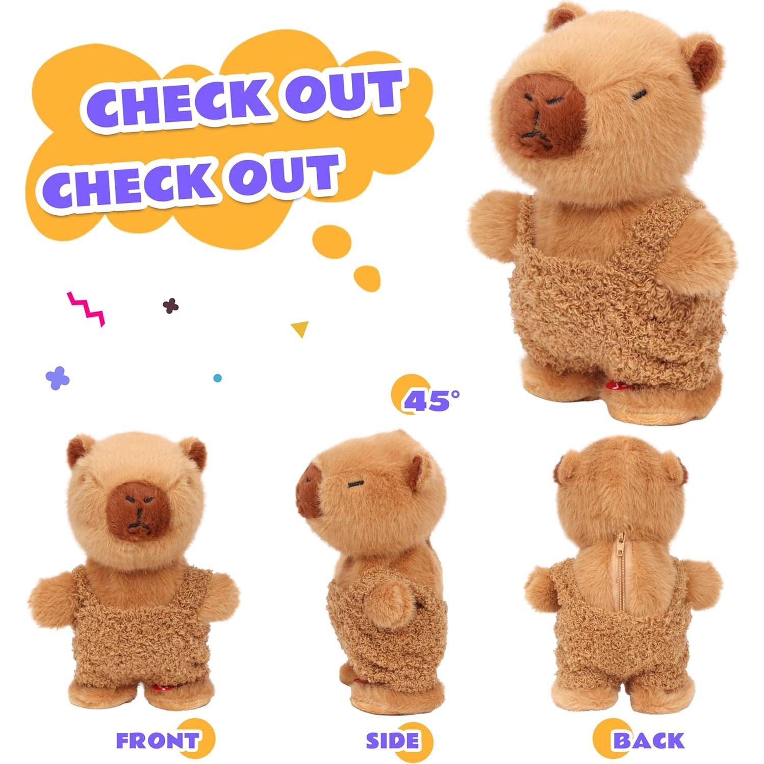 Juguete Interactivo de Peluche Easfan Capibara 23 cm Hablante